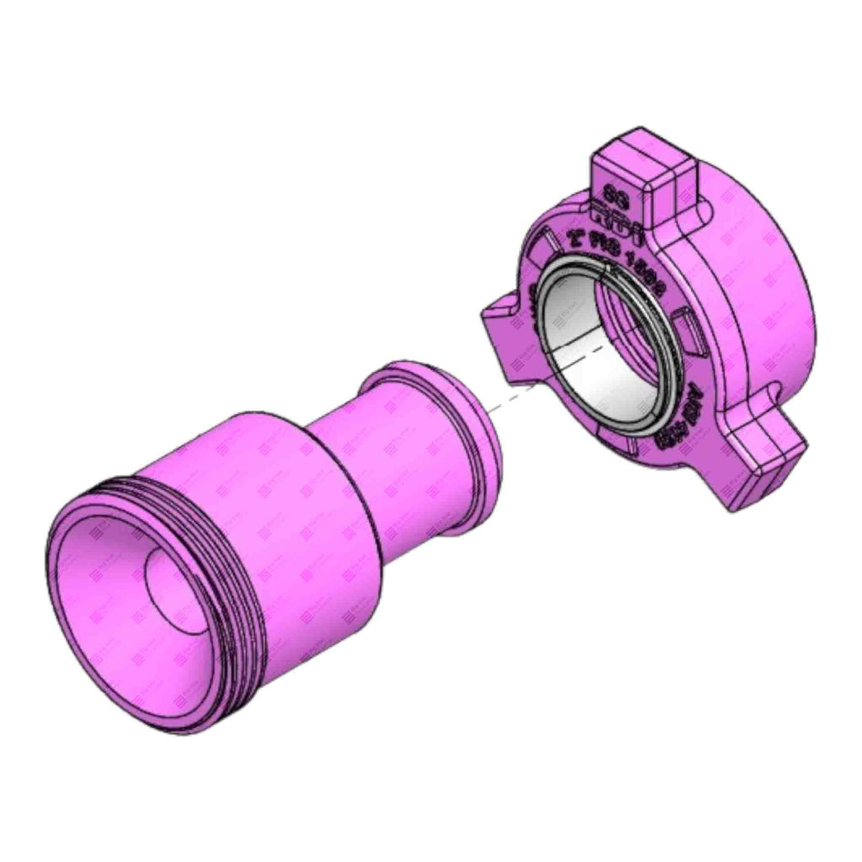 Crossover Union, 3" 206 F x 2" 1502 M, 2000 psi, Sour Service