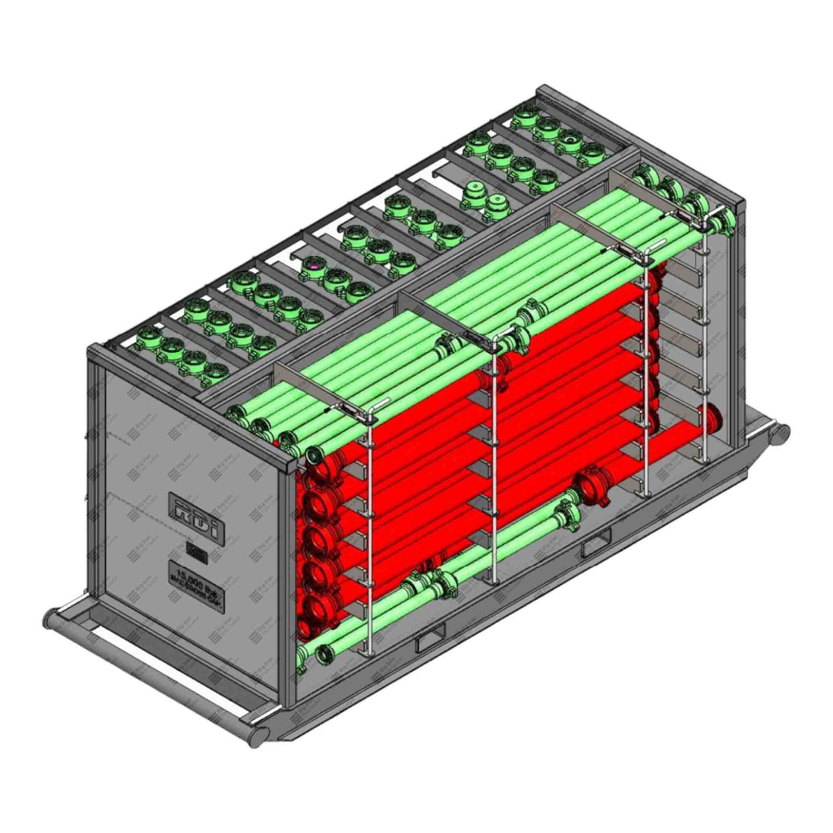 Pipe Sloop Skid For 4In Fig 602 & 2In Fig 1502 15,000 Lbs Max Gross Capacity